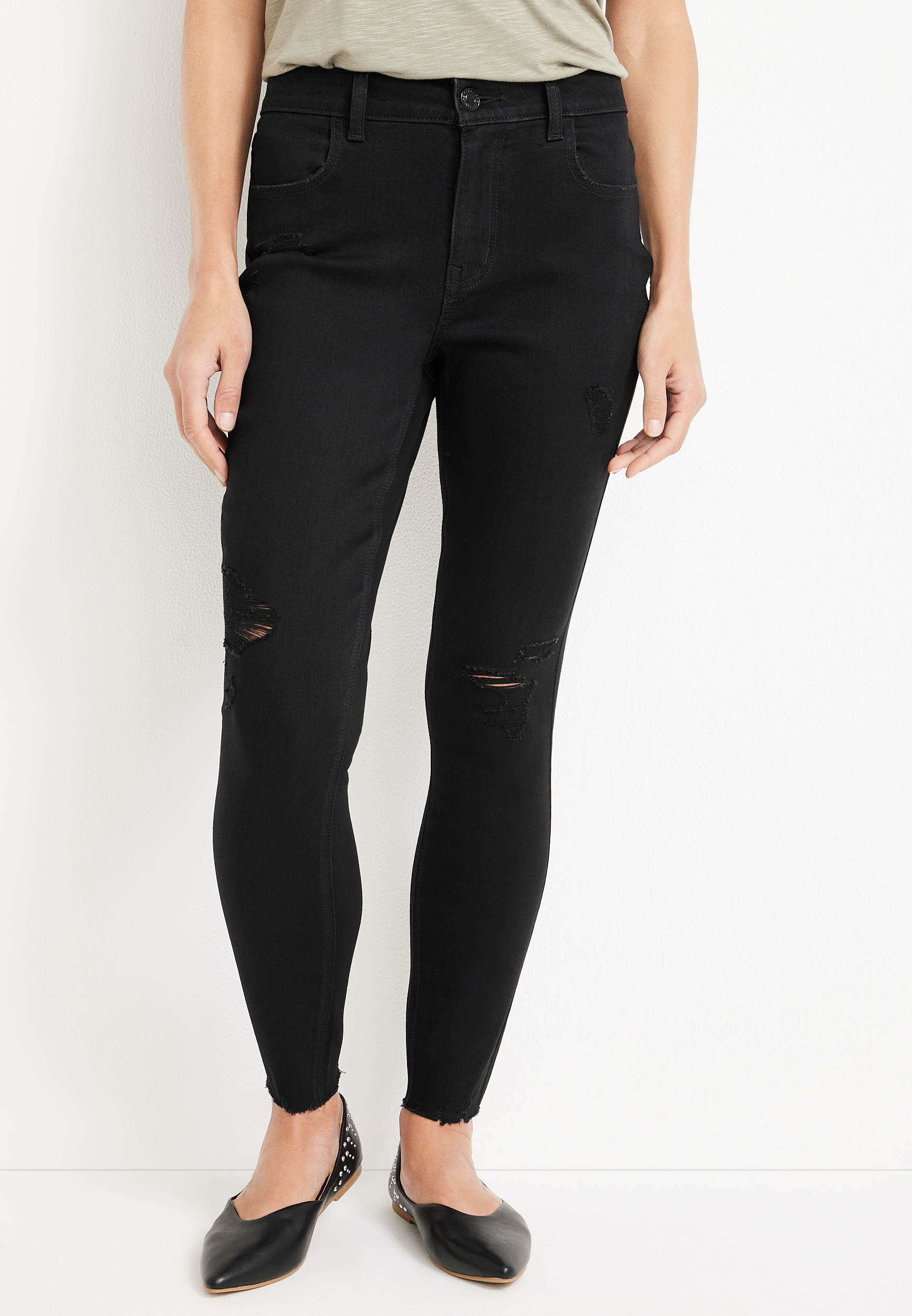 m jeans by maurices™ Black Mid Rise Jegging