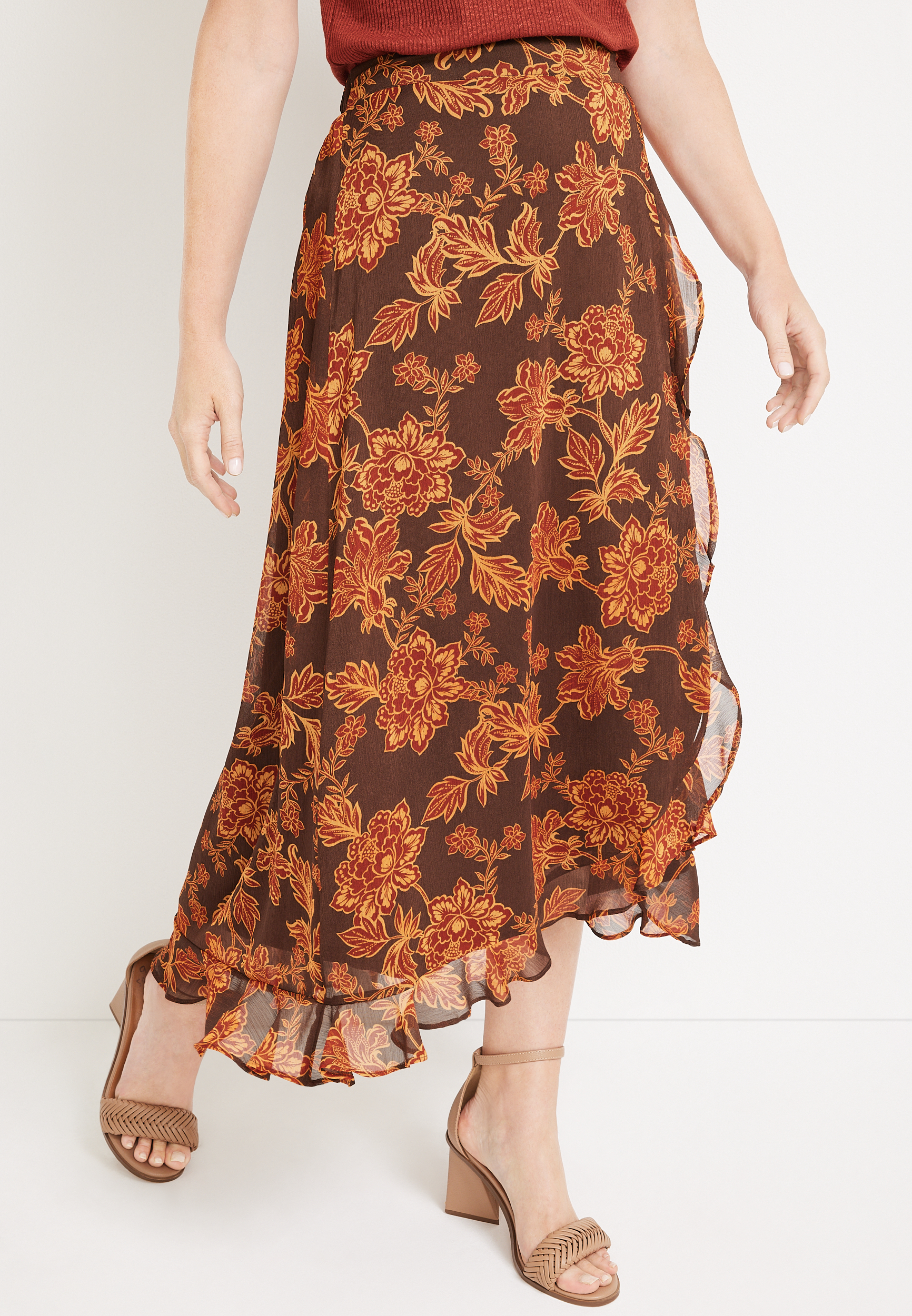 Briar Faux Wrap Skirt
