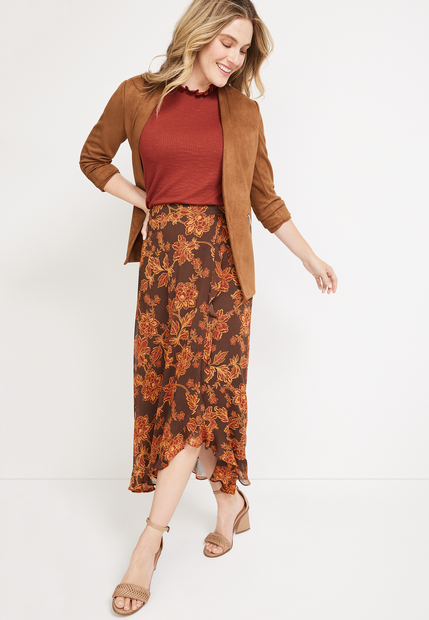 Briar Faux Wrap Skirt