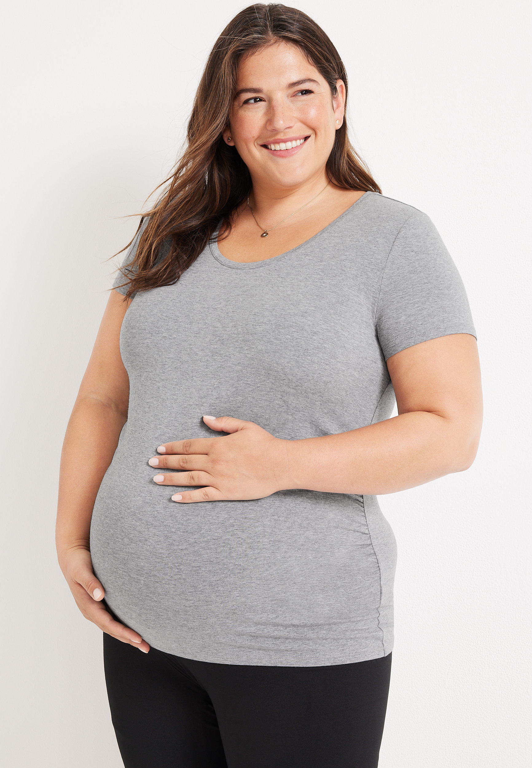 Motherhood Maternity Plus Size Fit & Flare Illusion Top - Macy's