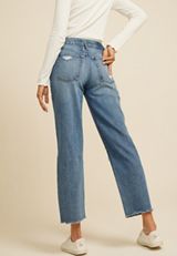 Goldie Blues&trade; Brooklyn Relaxed Straight Ankle Jean, MEDIUM SANDBLAST, small