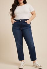 Plus Size Goldie Blues&trade; Dark Cheeky Taper Ankle Jean, C258, small