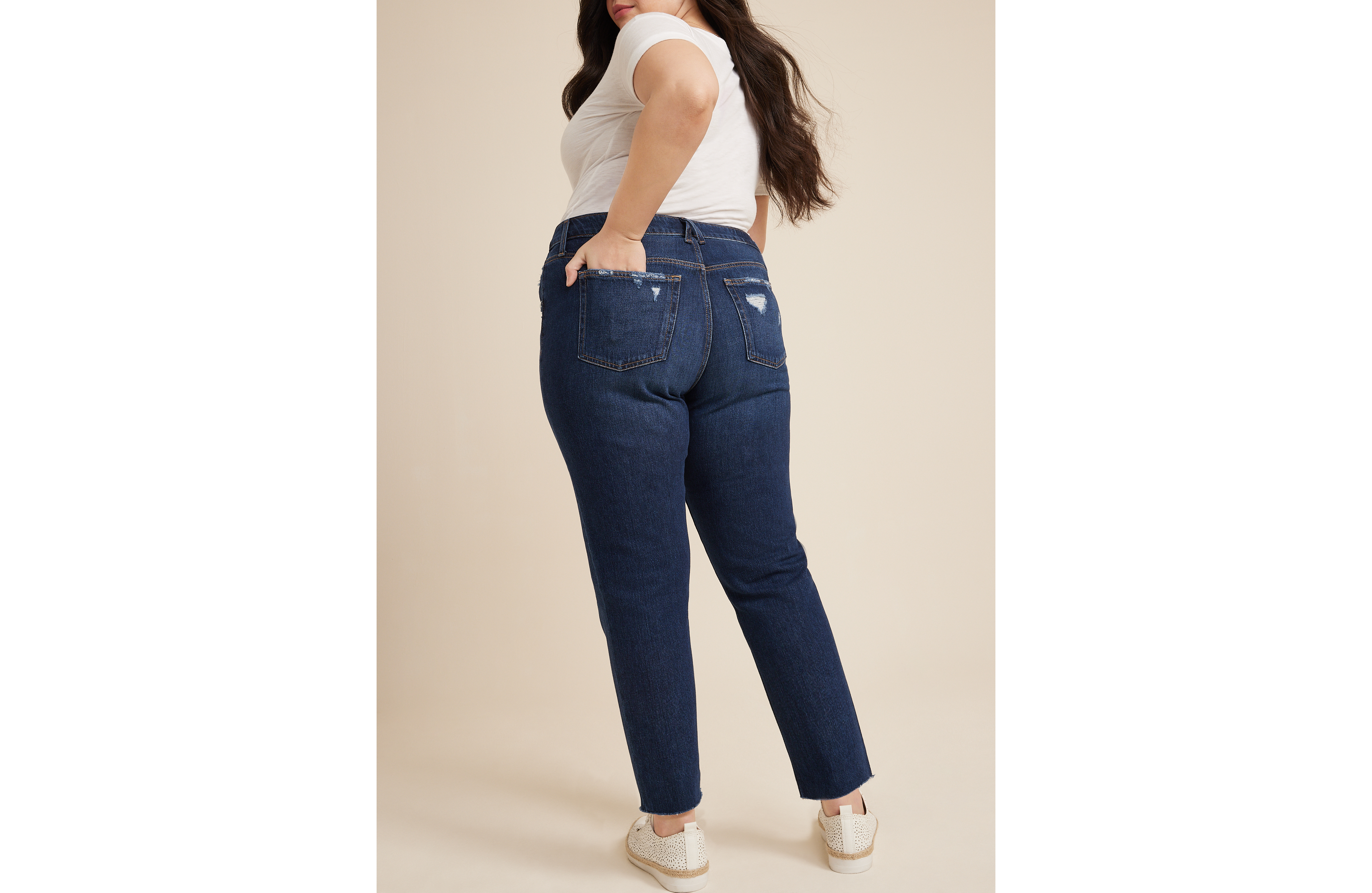Plus Goldie Blues™ Dark Cheeky Taper Ankle Jean