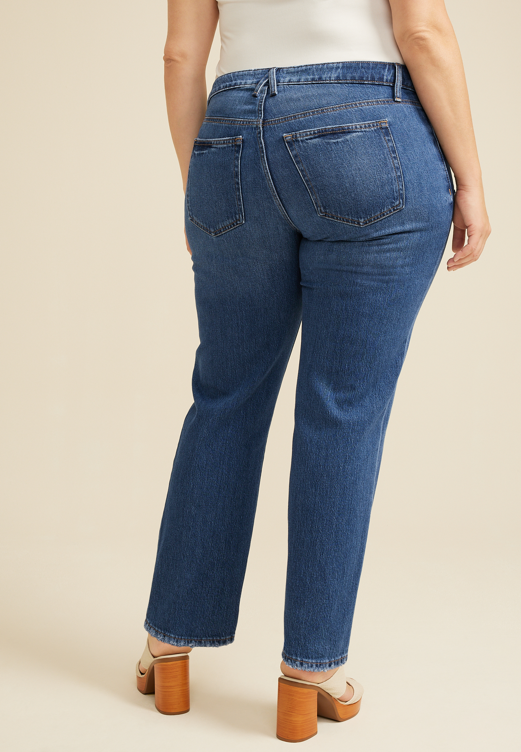 Plus Size Goldie Blues&trade; Mid Rise Legacy Straight Jean, MEDIUM SANDBLAST, large