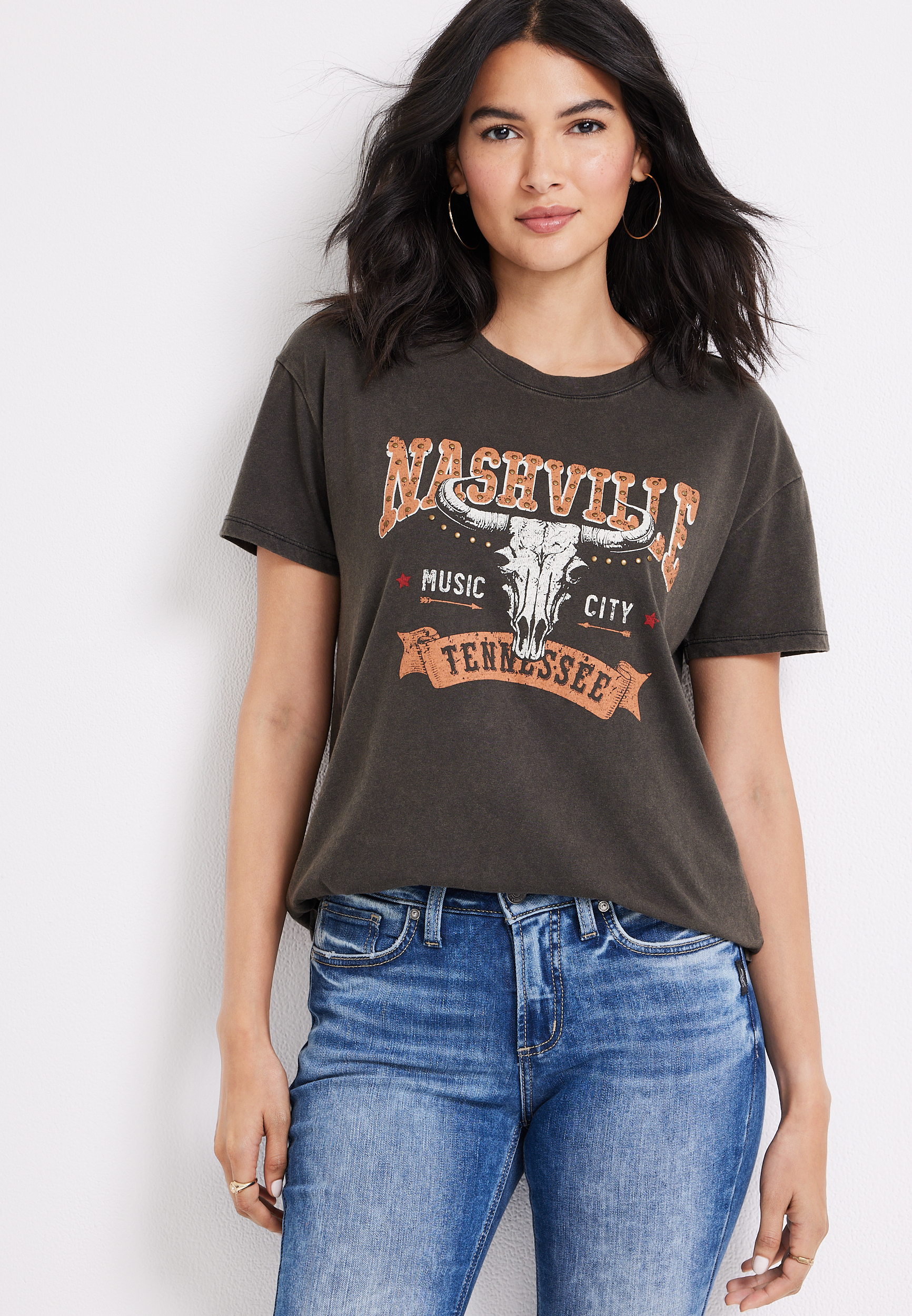 Nashville Studded Graphic Tee | maurices