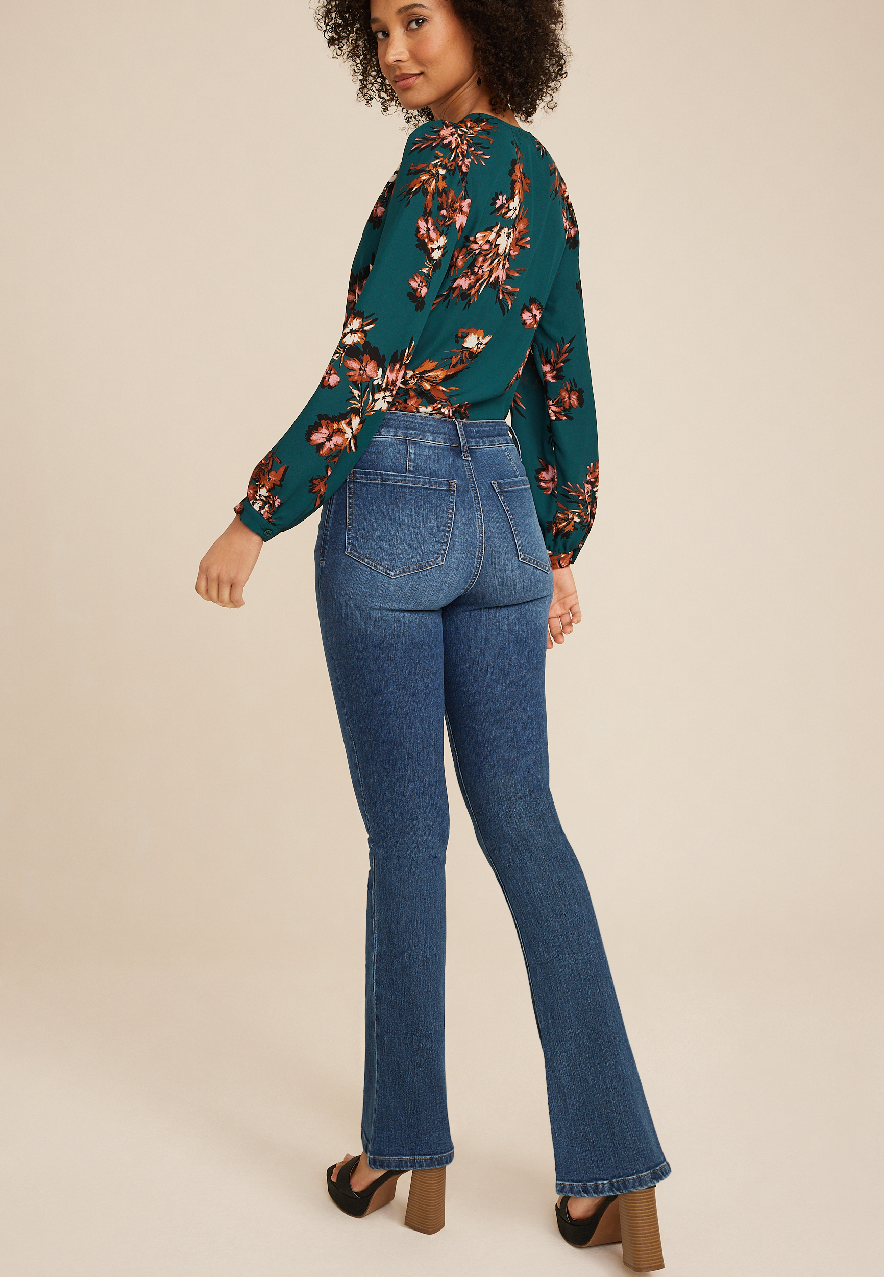 Everflex&trade; Flare High Rise Jean, C3337, large