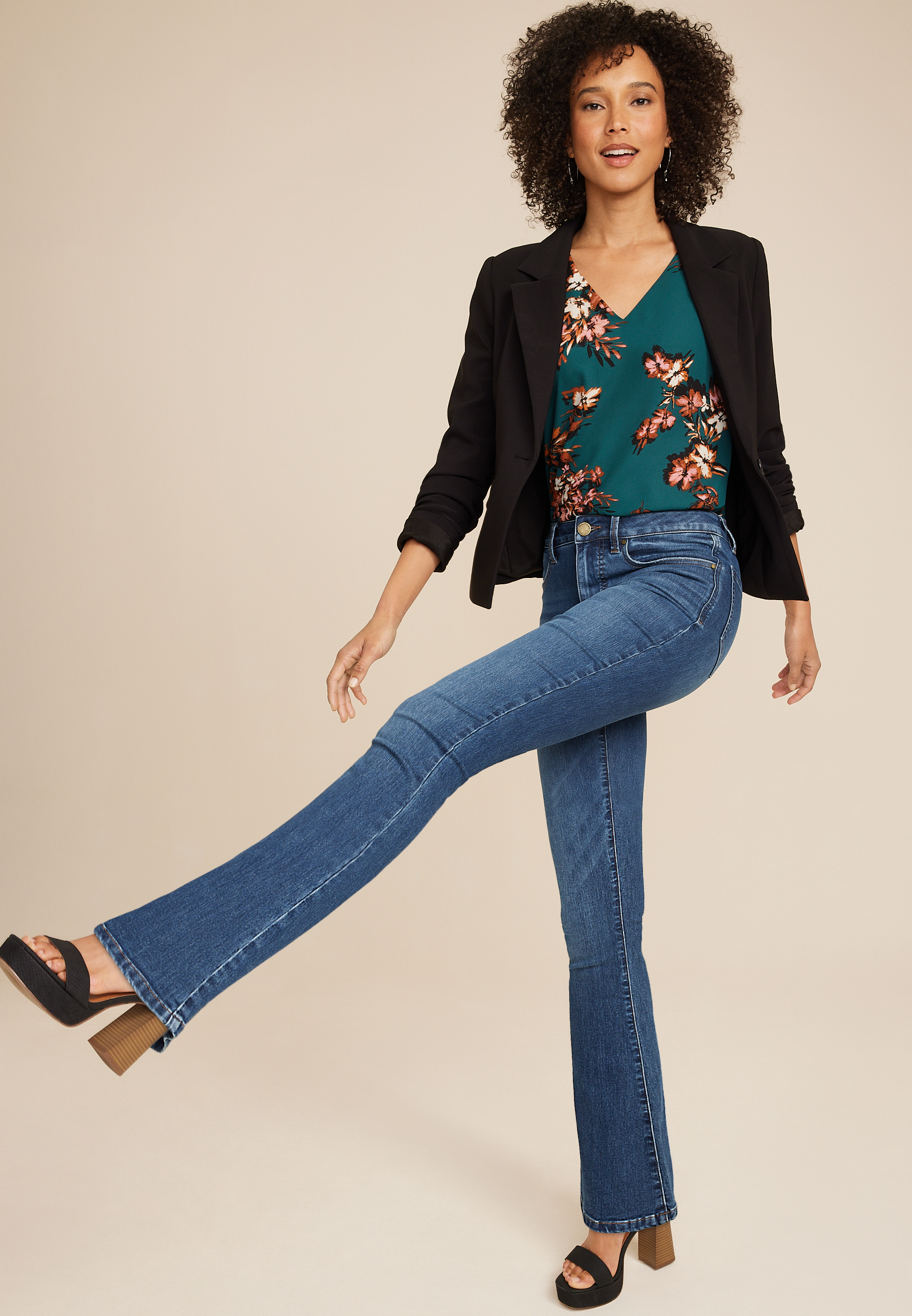 Everflex&trade; Flare High Rise Jean, C3337, large