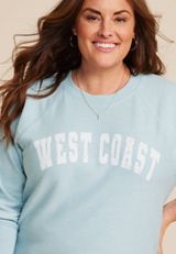 Plus Size Blue Regional Sweatshirt, C9459, small