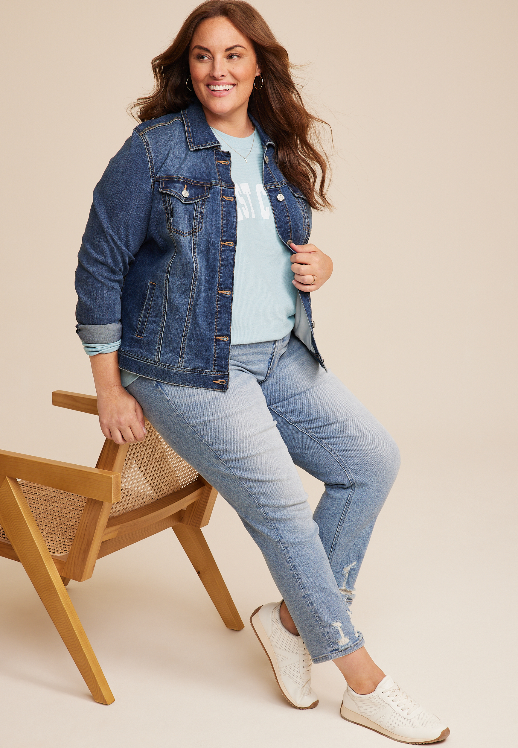 Plus Size Blue Regional Sweatshirt, C9459, large