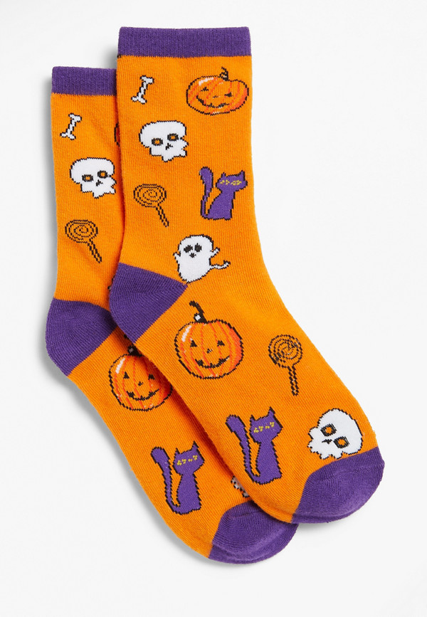 Girls Halloween Crew Socks | maurices