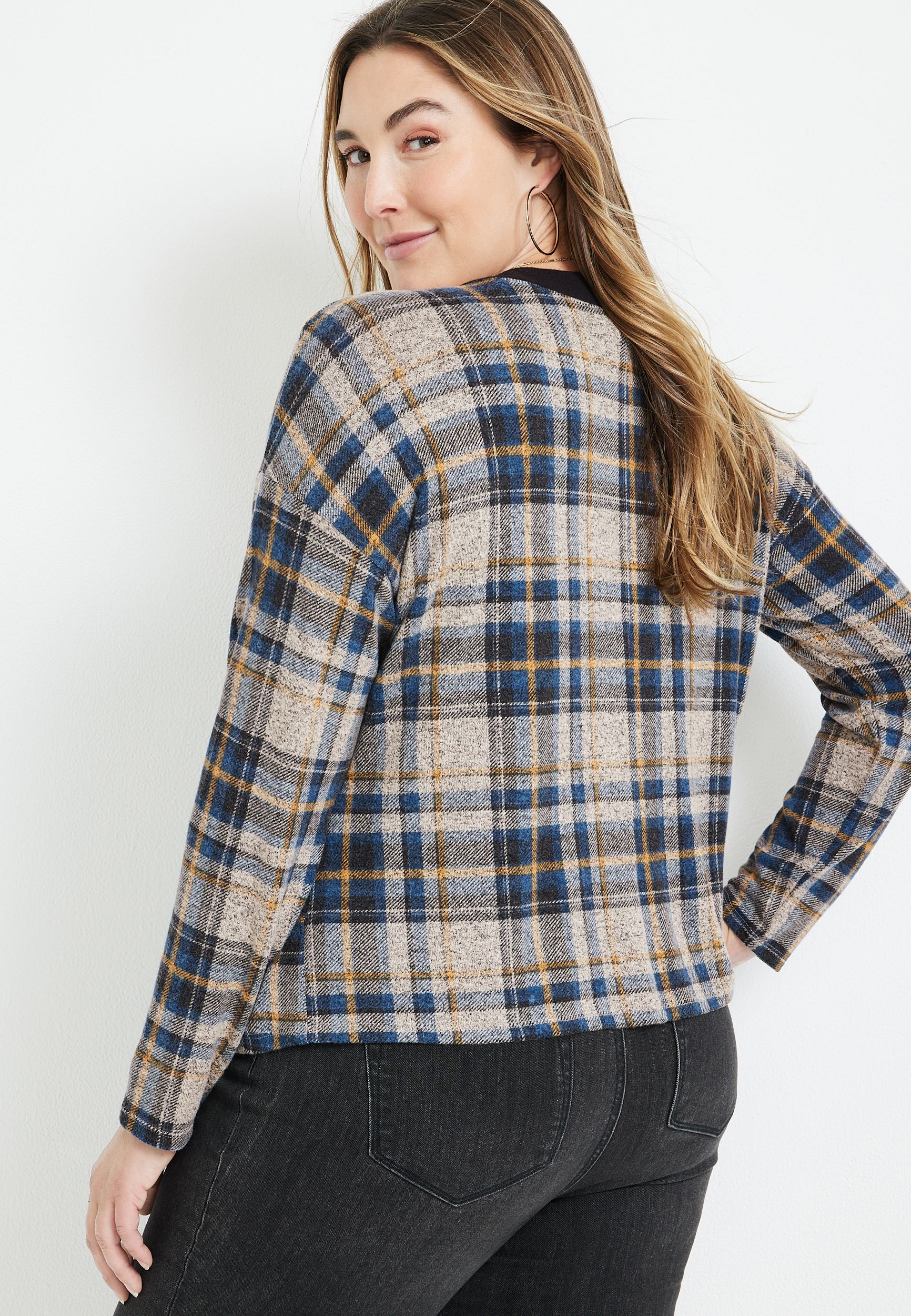 Plus Size Mixer Cardigan, C1756, large