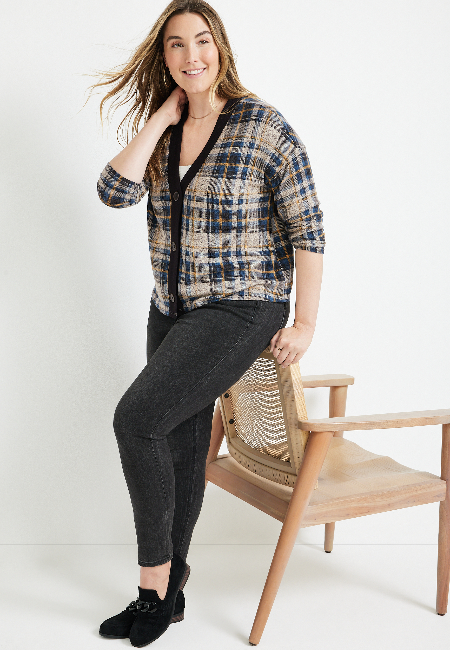 Plus Size Mixer Cardigan, C1756, large