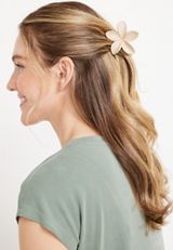 3 Pack Flower Shape Claw Hair Clips, MULTI, small