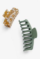 2 Pack Multi Color Claw Hair Clips, C1524, small
