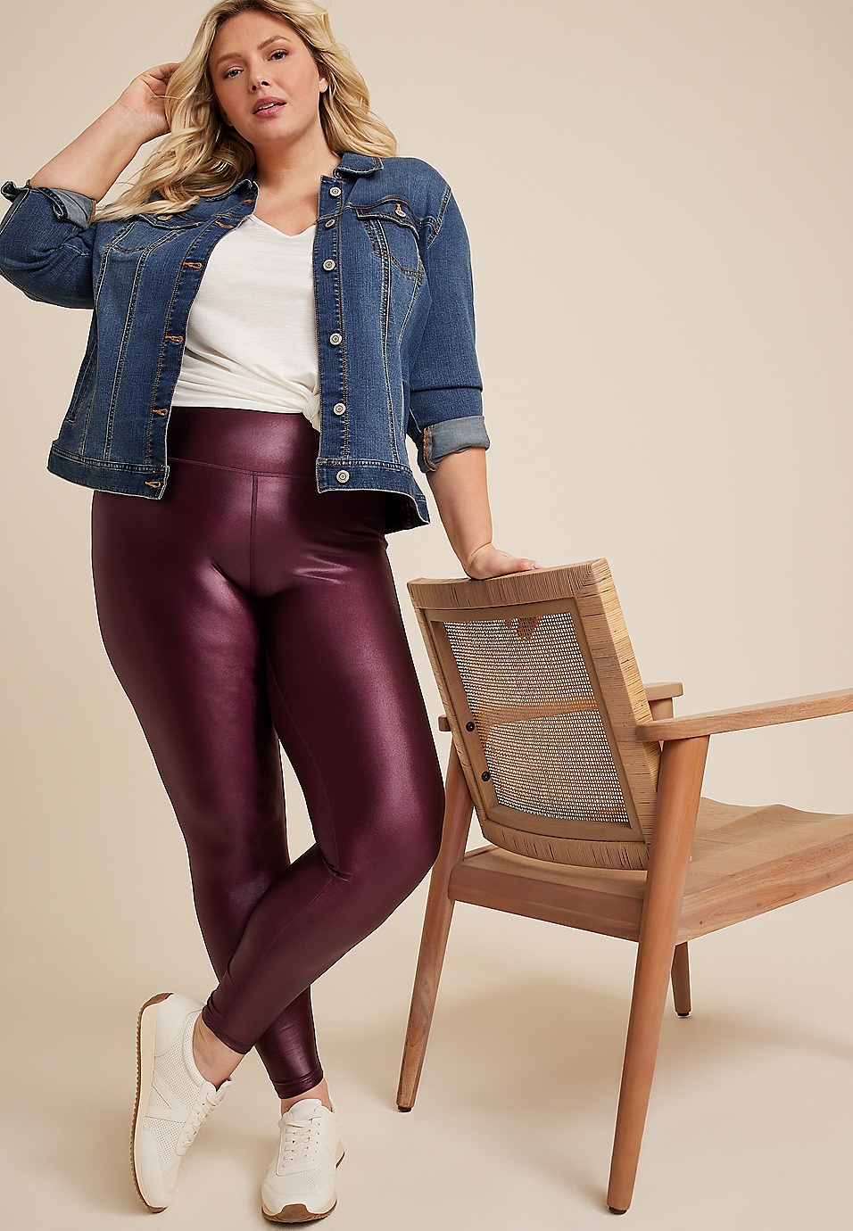 Faux Leather Tummy Tuck Leggings – What's the Tee Ltd.