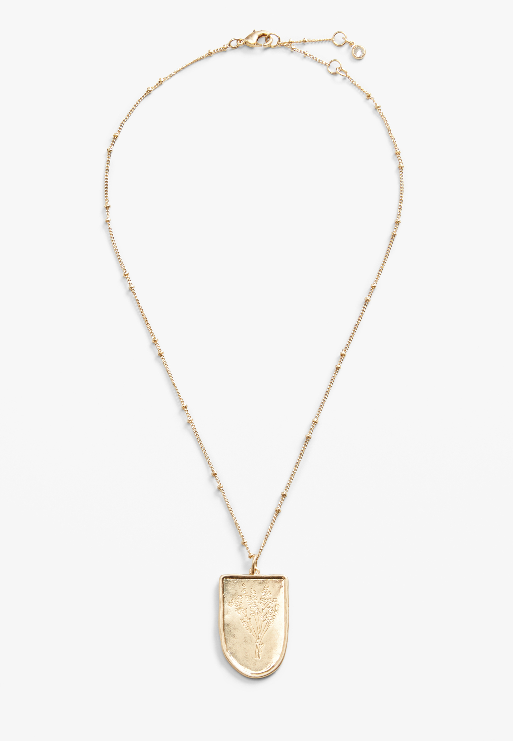 Gold Reversible Pendant Necklace, C605, large