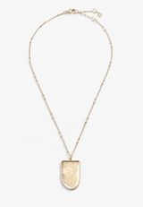 Gold Reversible Pendant Necklace, C605, small