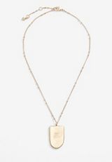 Gold Reversible Pendant Necklace, C605, small