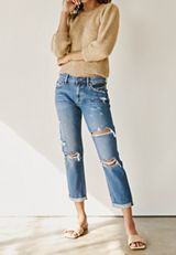 KanCan&trade; Ankle Boyfriend Nonstretch Mid Rise Ripped Jean, C3337, small