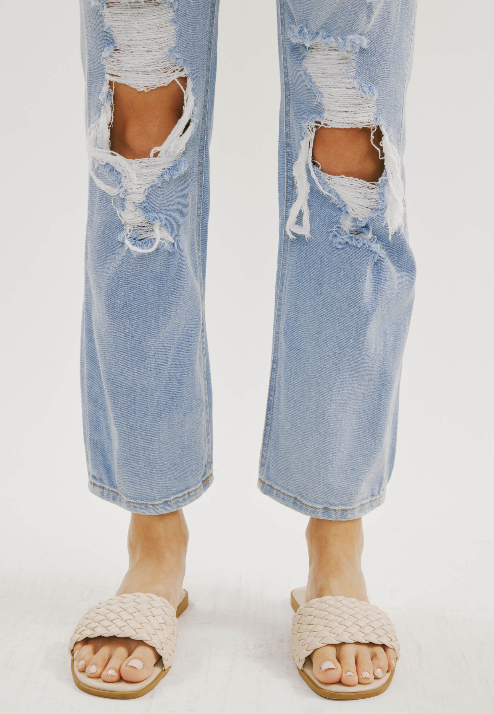 KanCan&trade; Ankle Slim Straight High Rise Ripped Jean, C2806, large