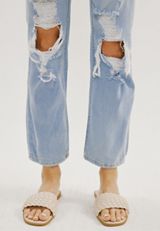 KanCan&trade; Ankle Slim Straight High Rise Ripped Jean, C2806, small