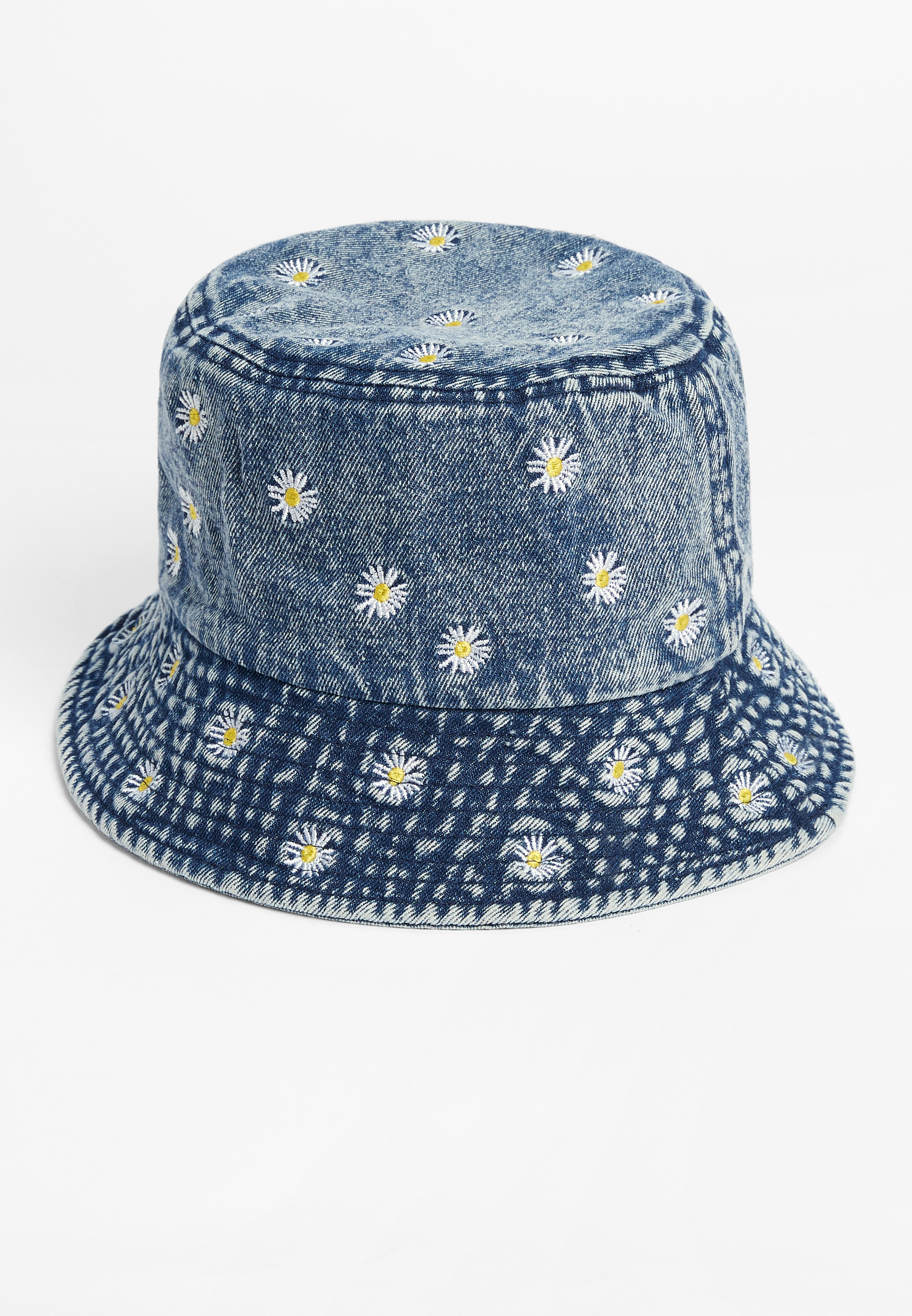 Denim Floral Bucket Hat | maurices