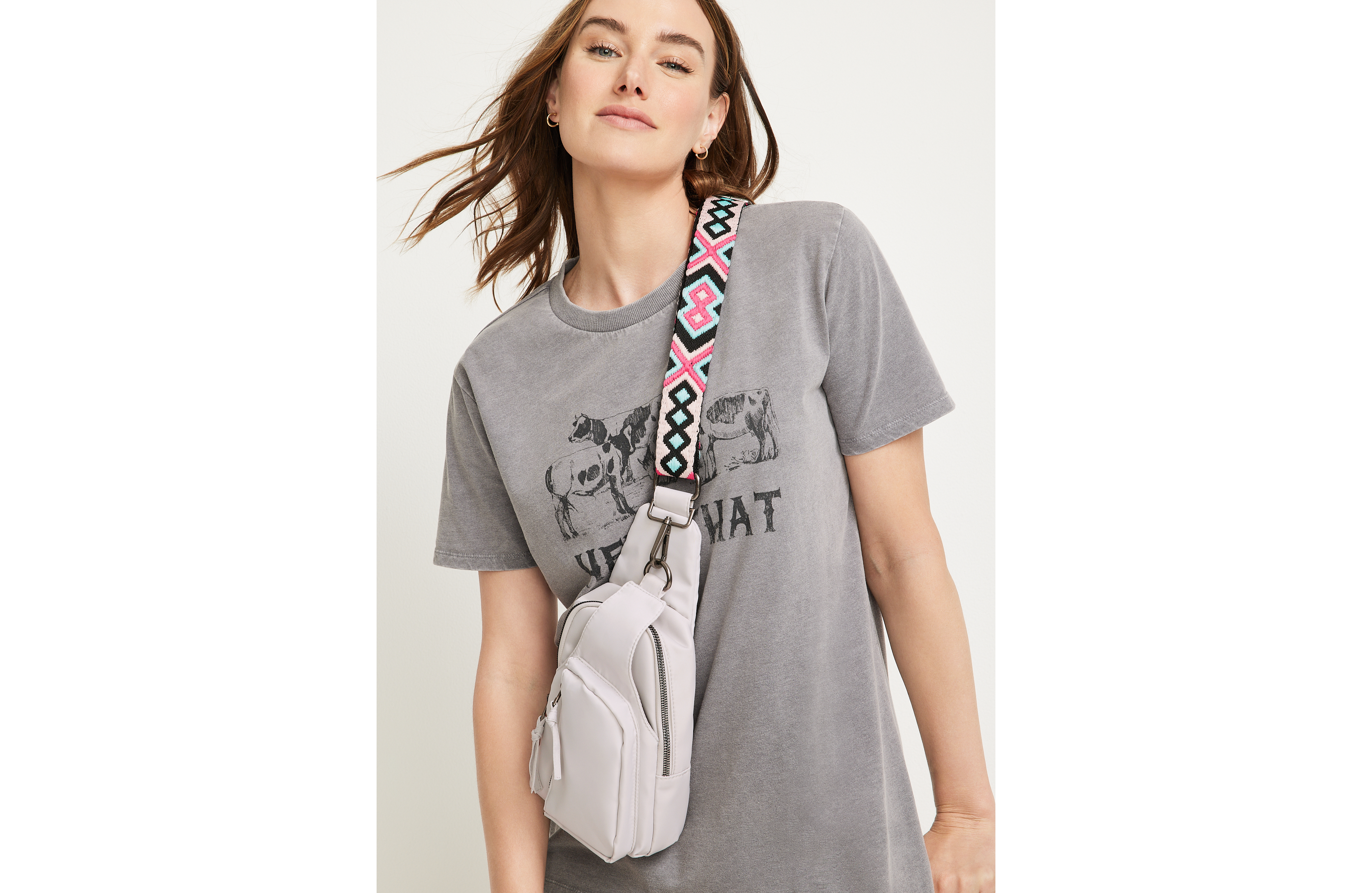 Light Gray Sling Bag