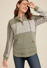 Homeward Colorblock Snap Front Hoodie, C6093, small