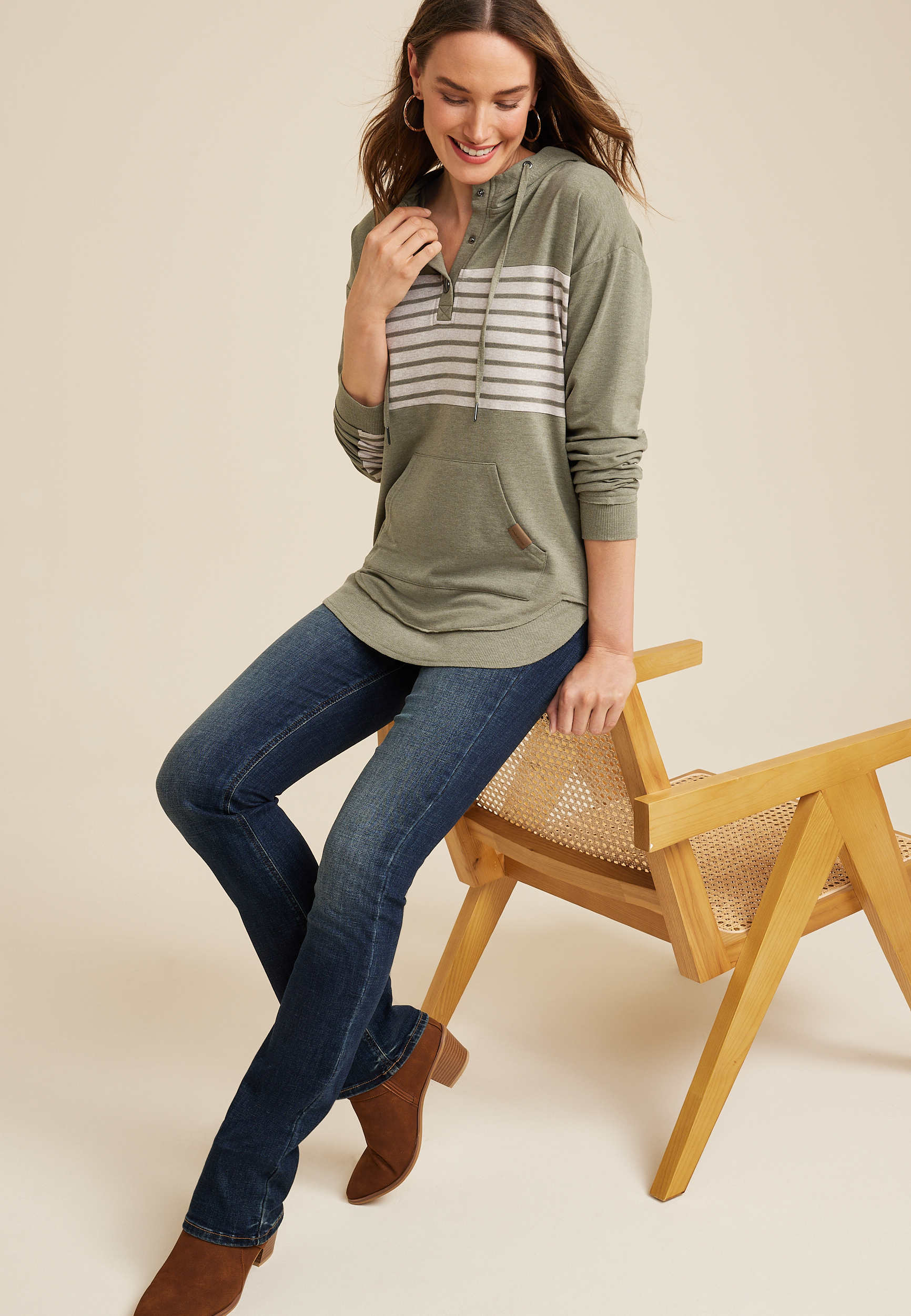 Homeward Colorblock Snap Front Hoodie, C6093, large