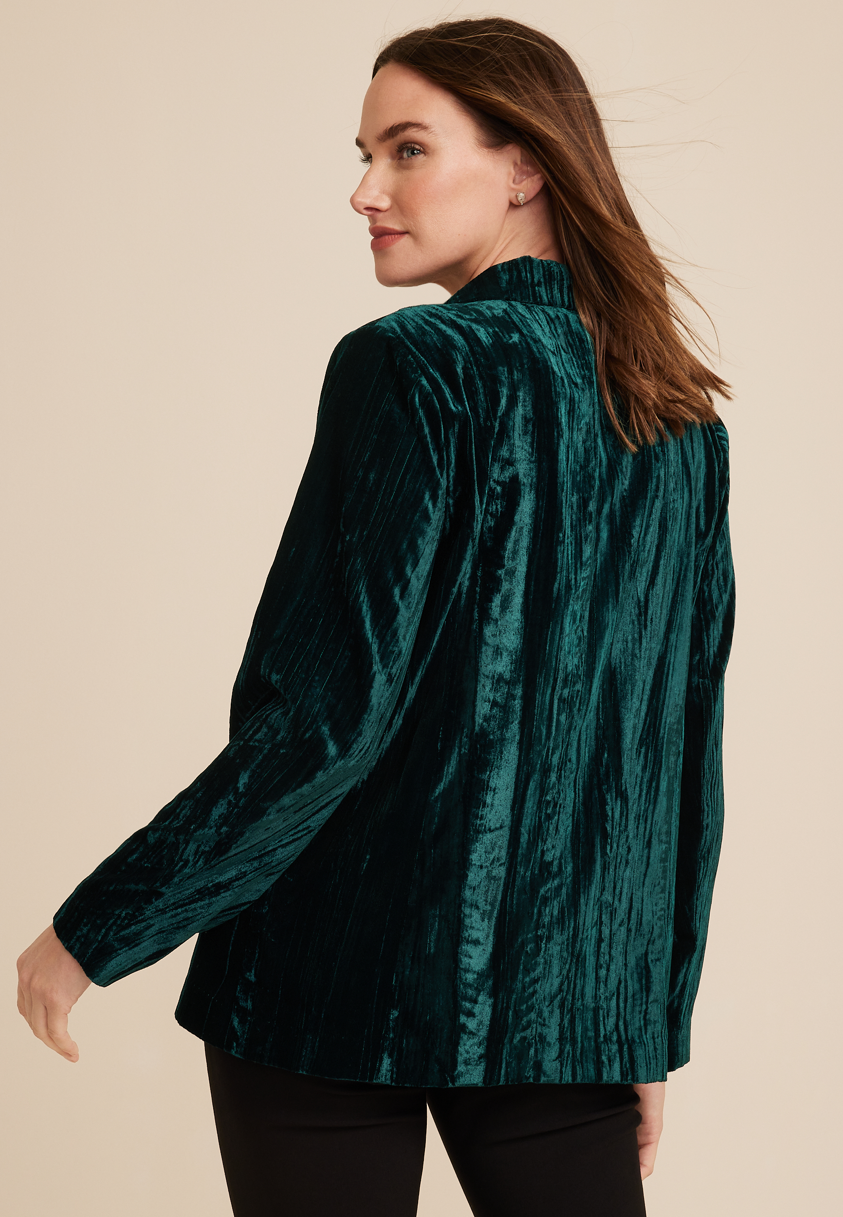 Versa Green Velvet Blazer, C9041, large