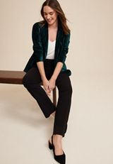 Versa Green Velvet Blazer, C9041, small