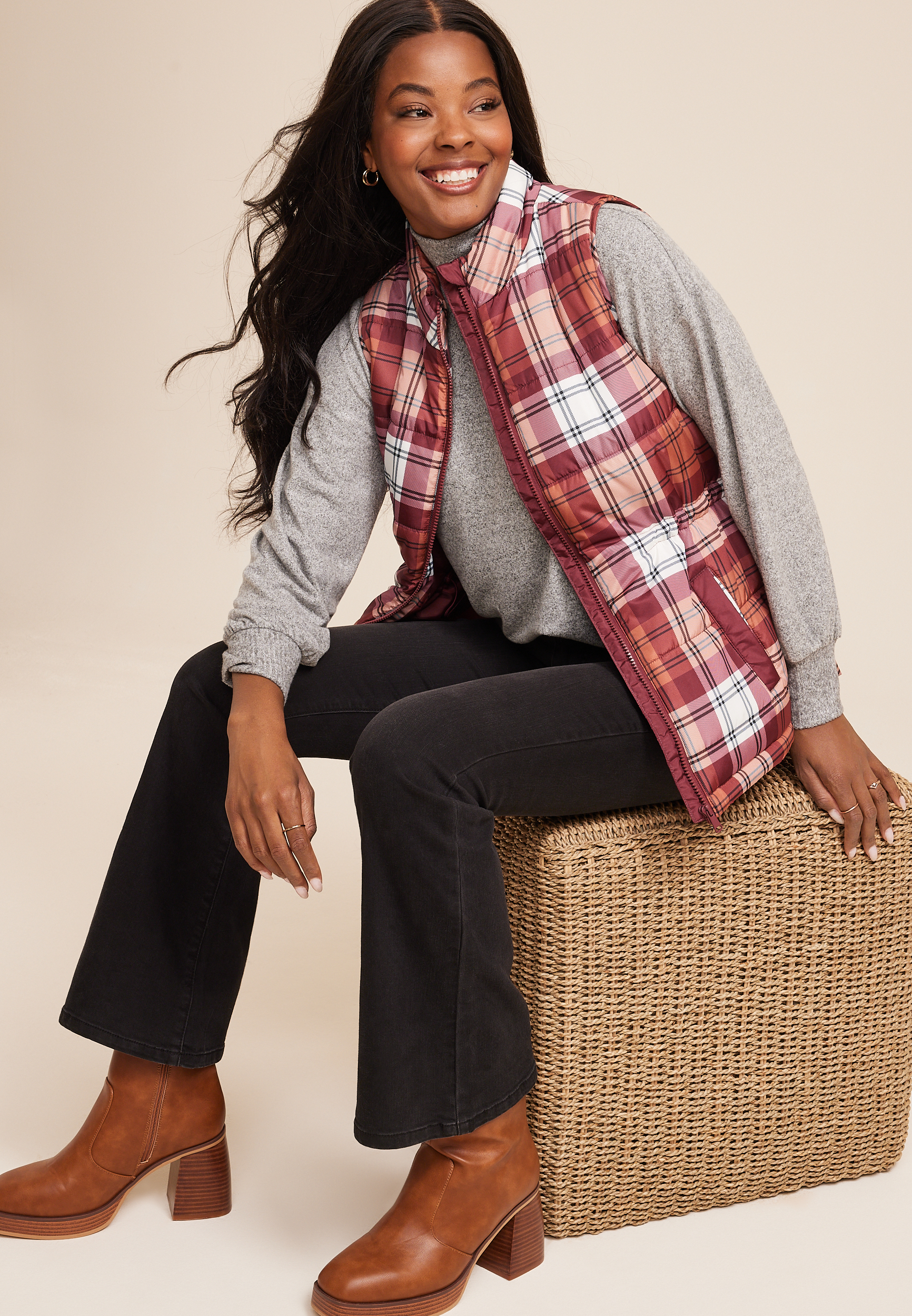 Plaid Vest, C5528, large