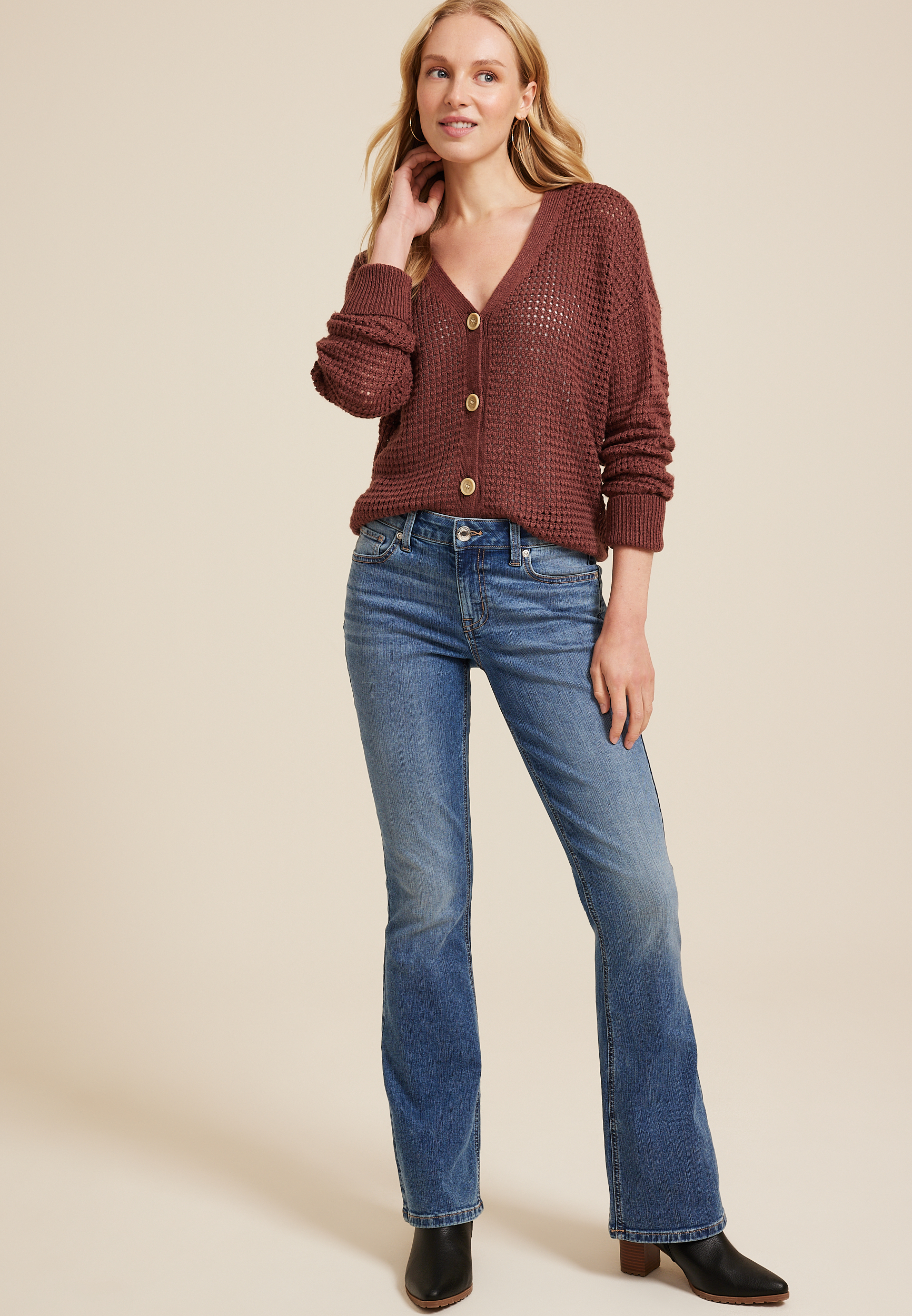 m jeans by maurices™ Classic Flare Mid Rise Jean