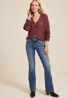 DenimFlex™ plum wine color jegging