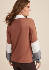 Rugby Colorblock Henley Tee, C2561, small