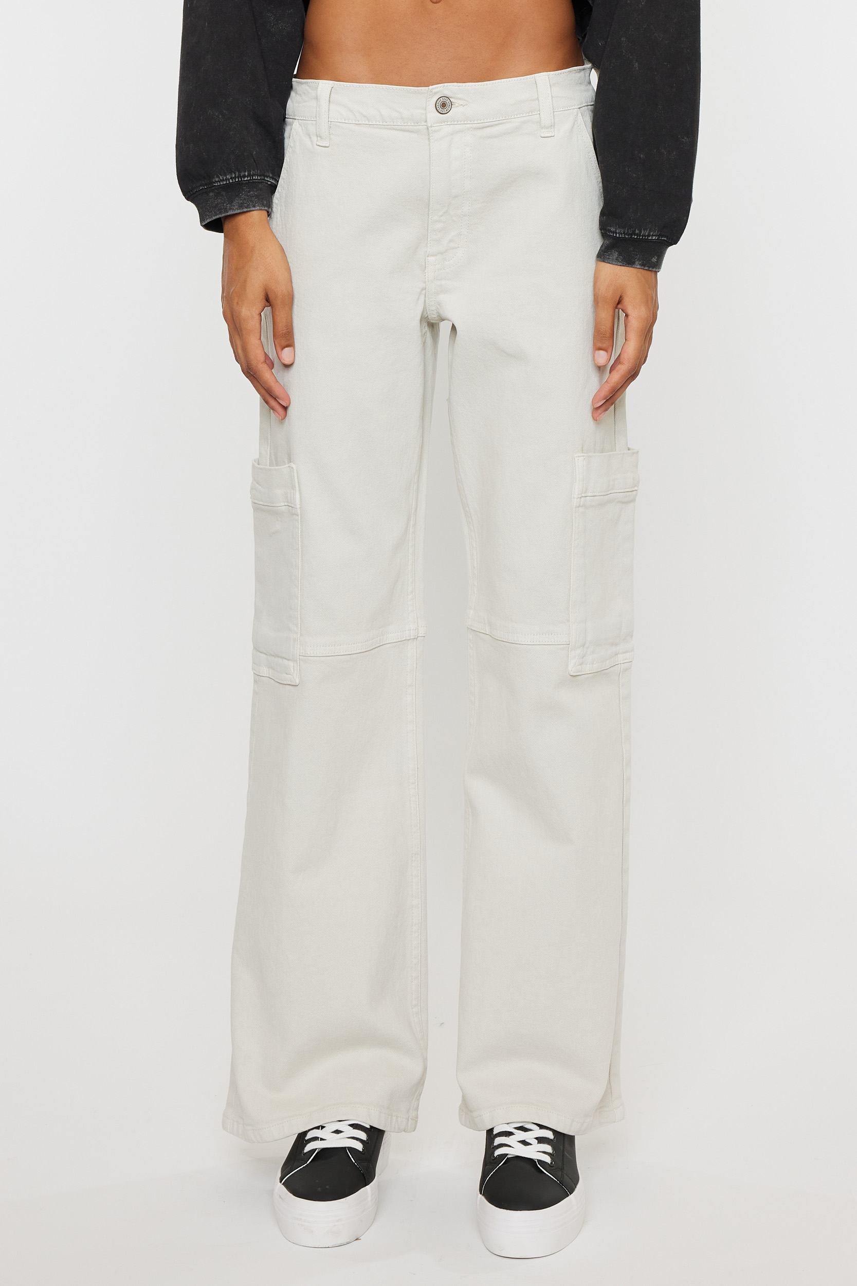 KanCan™ High Rise Relaxed Straight Leg Cargo Jean | maurices