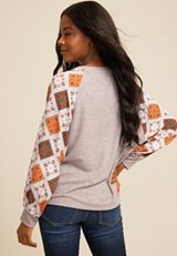 Patchwork Sleeve Mixer Tee, , small