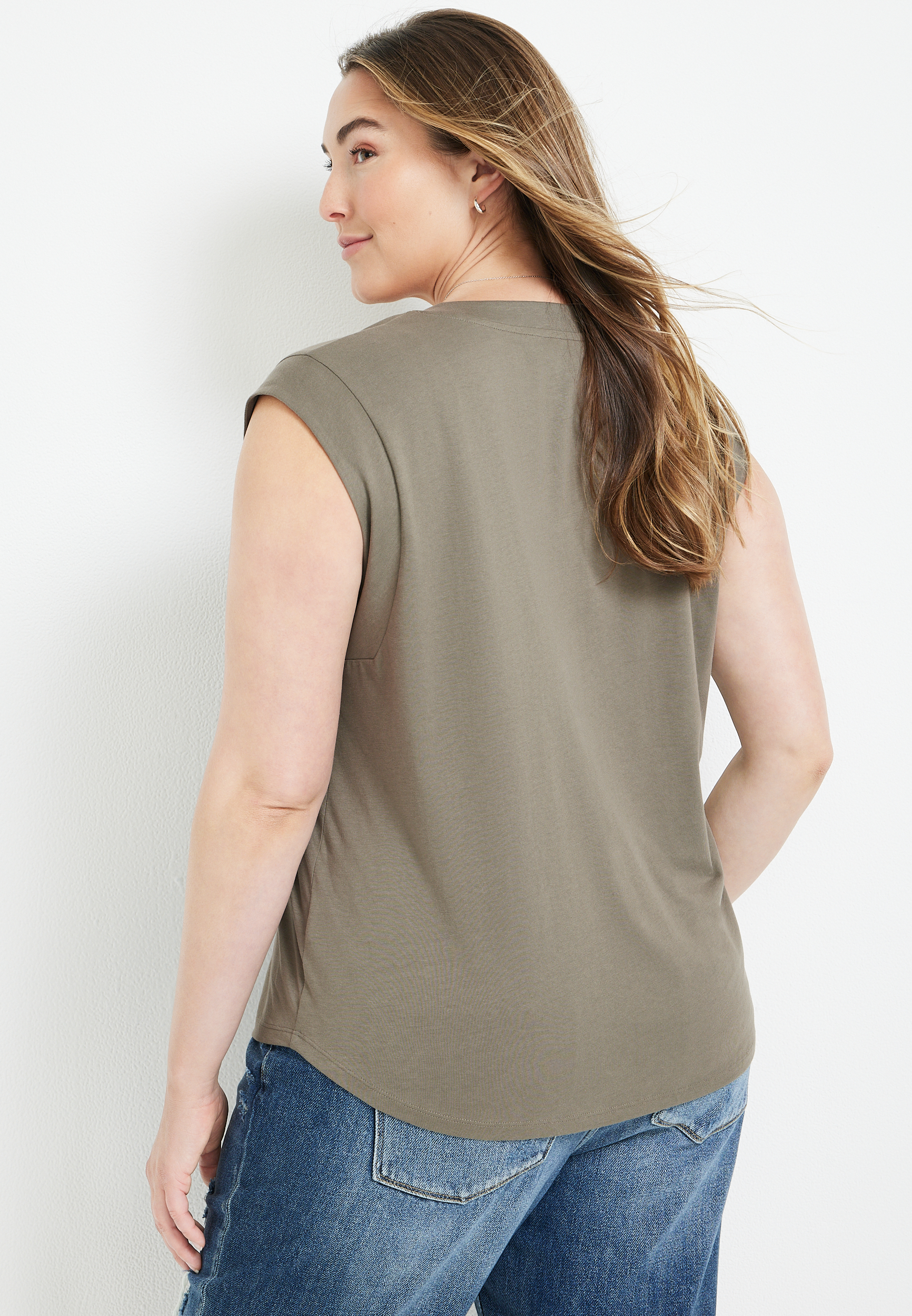 Plus Size 24/7 Forever Wedge Tee, , large