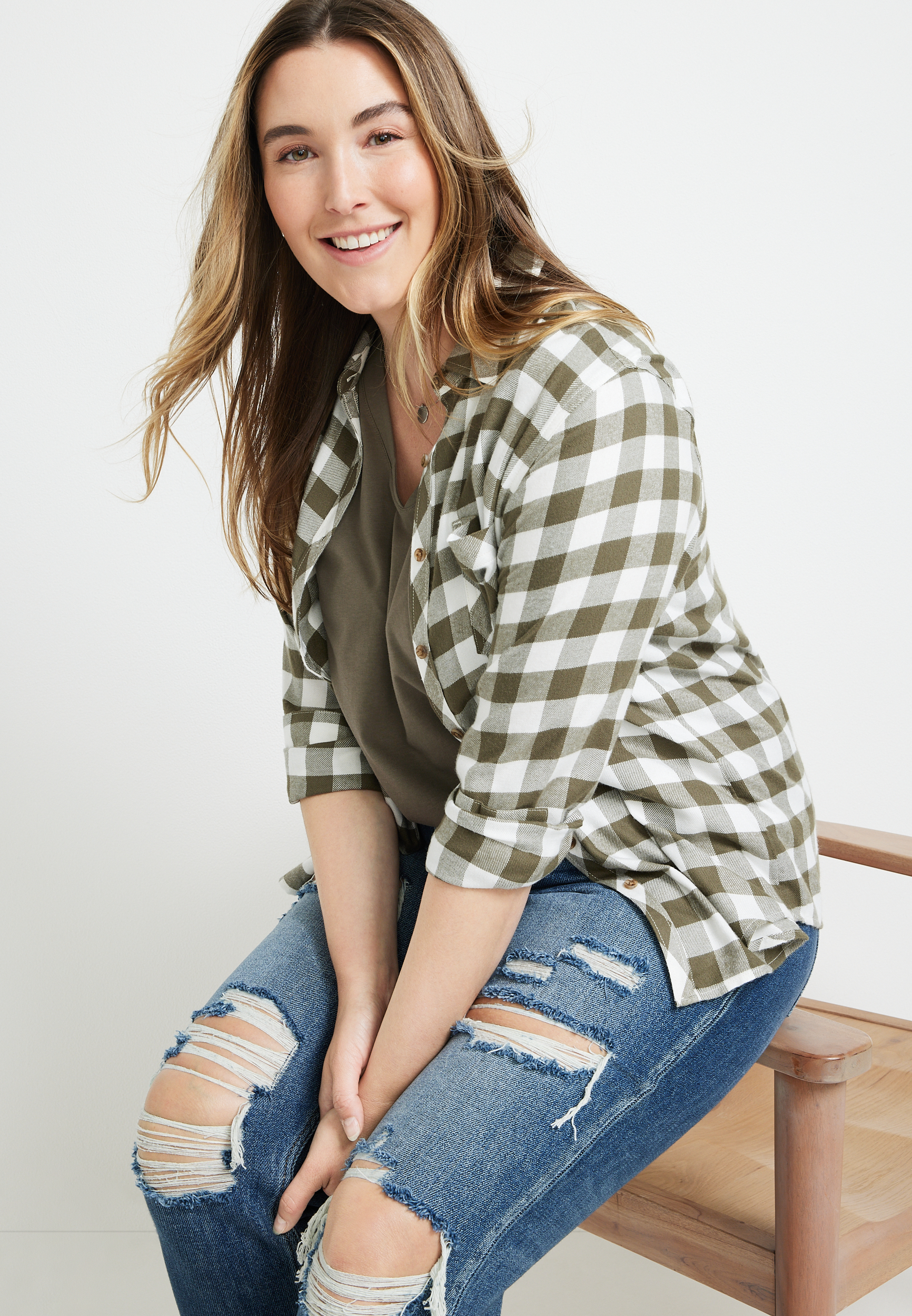 Plus Size 24/7 Forever Wedge Tee, , large