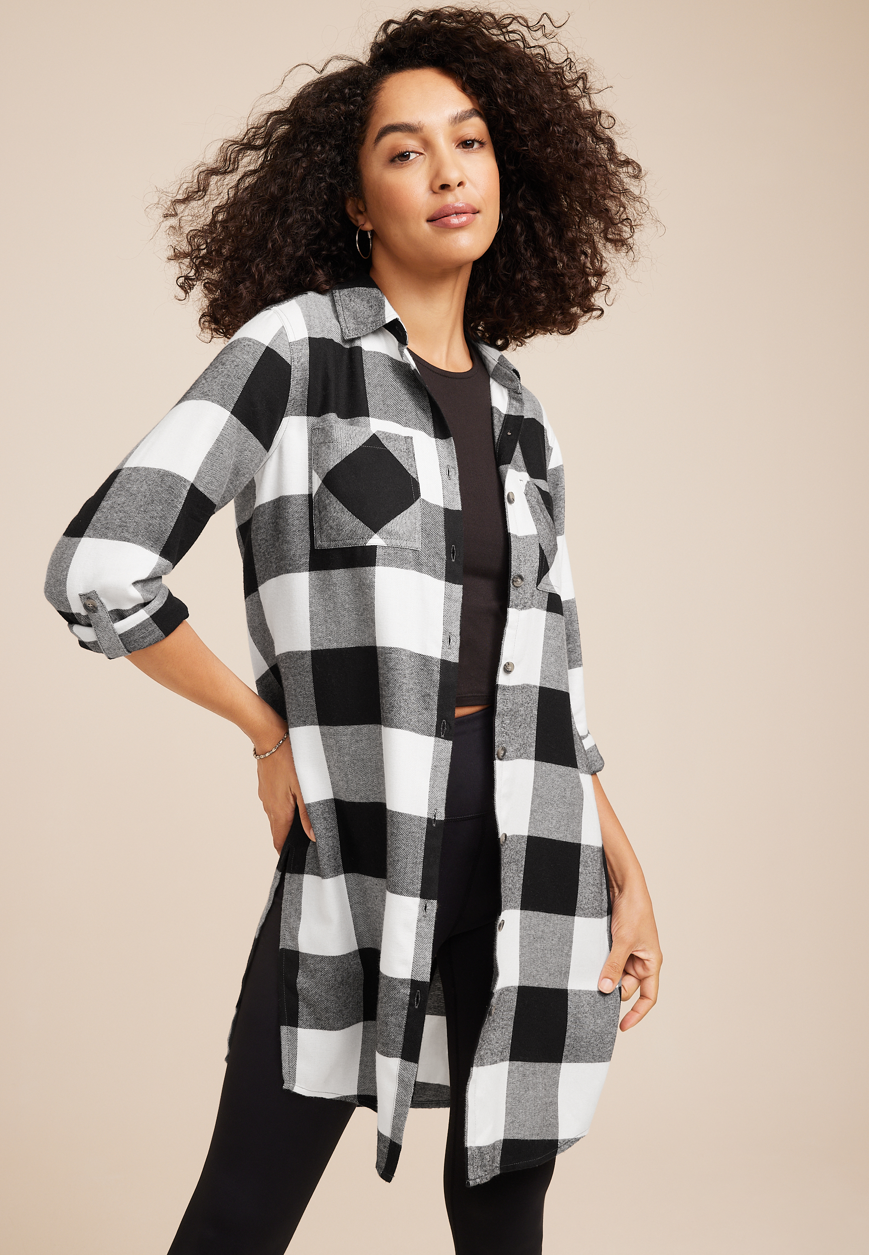 Flannel duster outlet cardigan