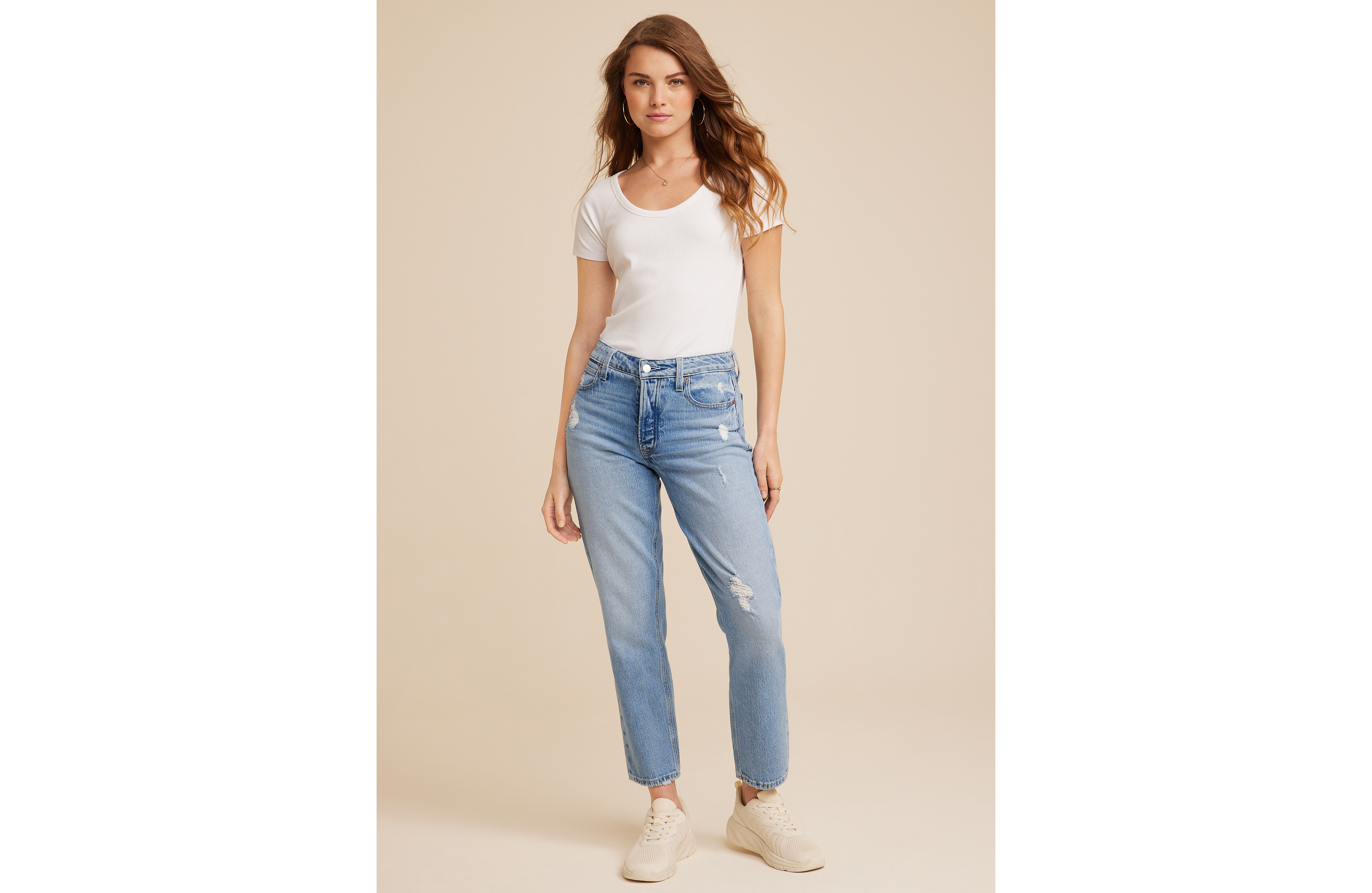 Goldie Blues™ High Rise Curvy Light Cheeky Taper Ankle Jean