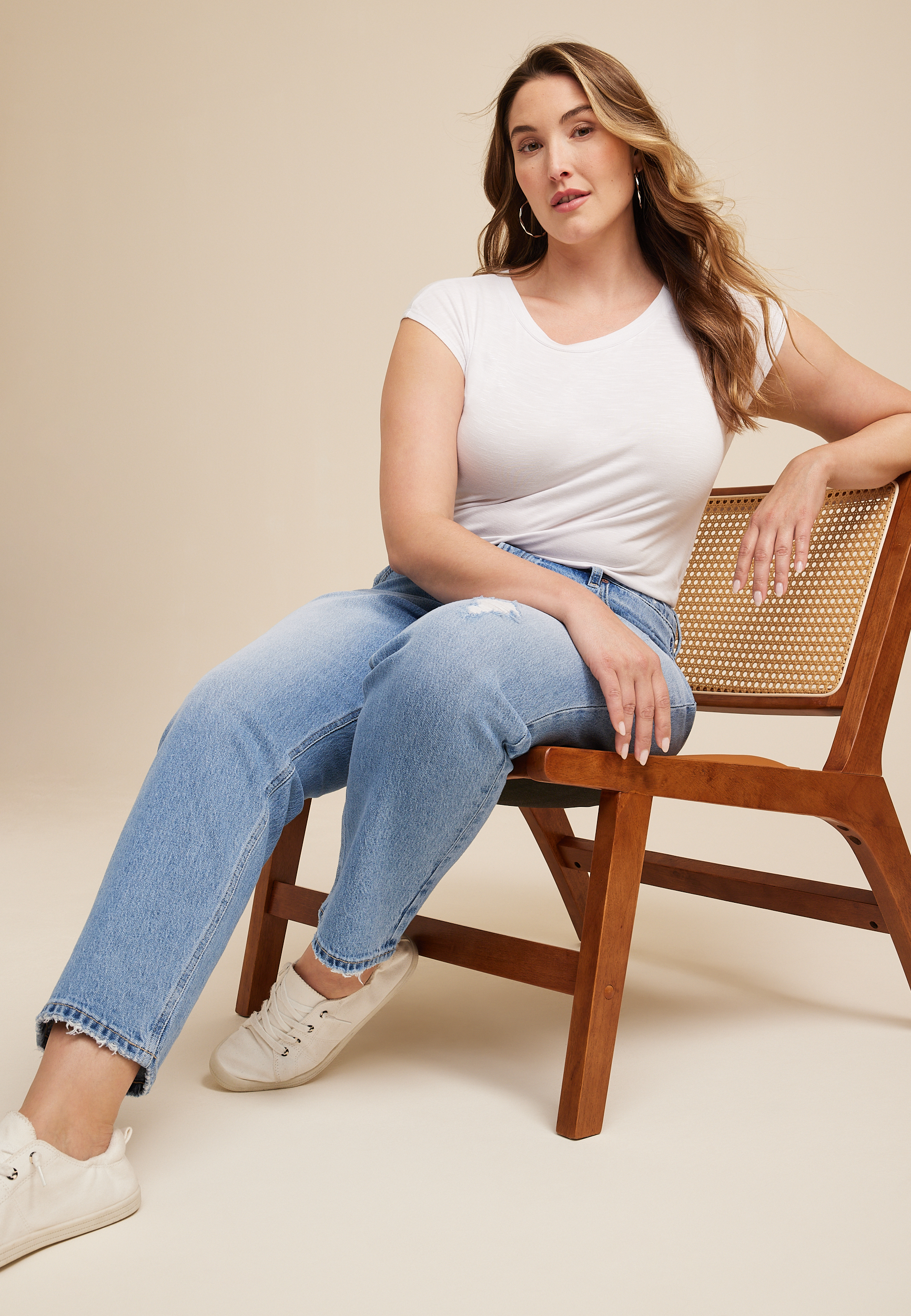 Plus Size Goldie Blues&trade; High Rise Curvy Light Cheeky Taper Ankle Jean, C2806, large