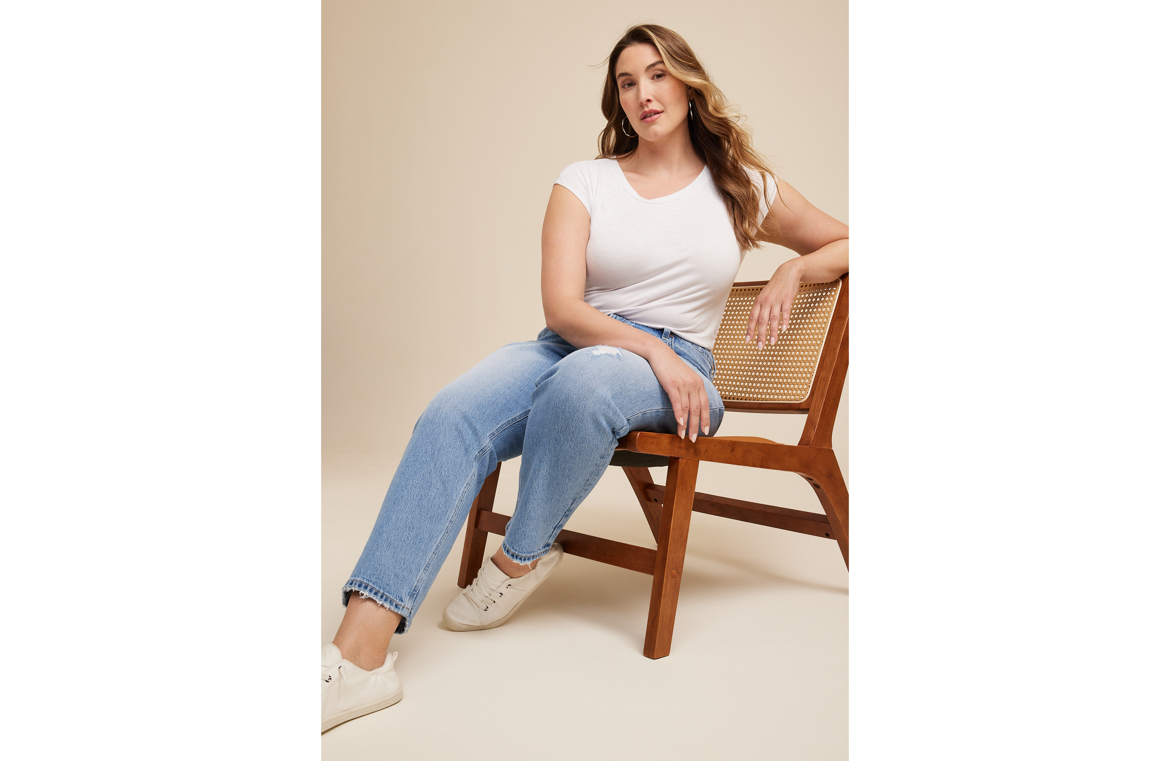 Plus Goldie Blues™ High Rise Curvy Light Cheeky Taper Ankle Jean