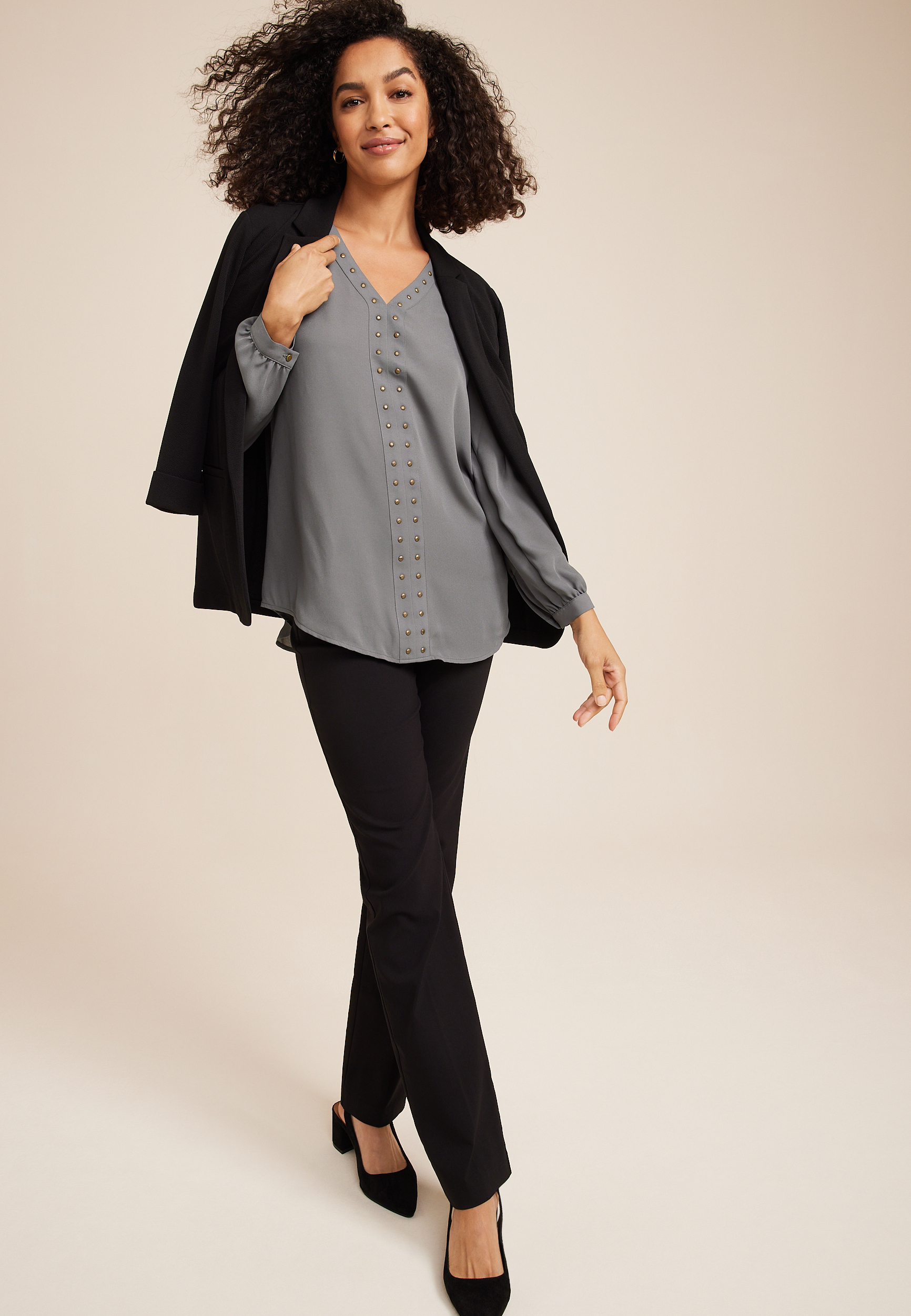 Atwood Studded Tunic Blouse
