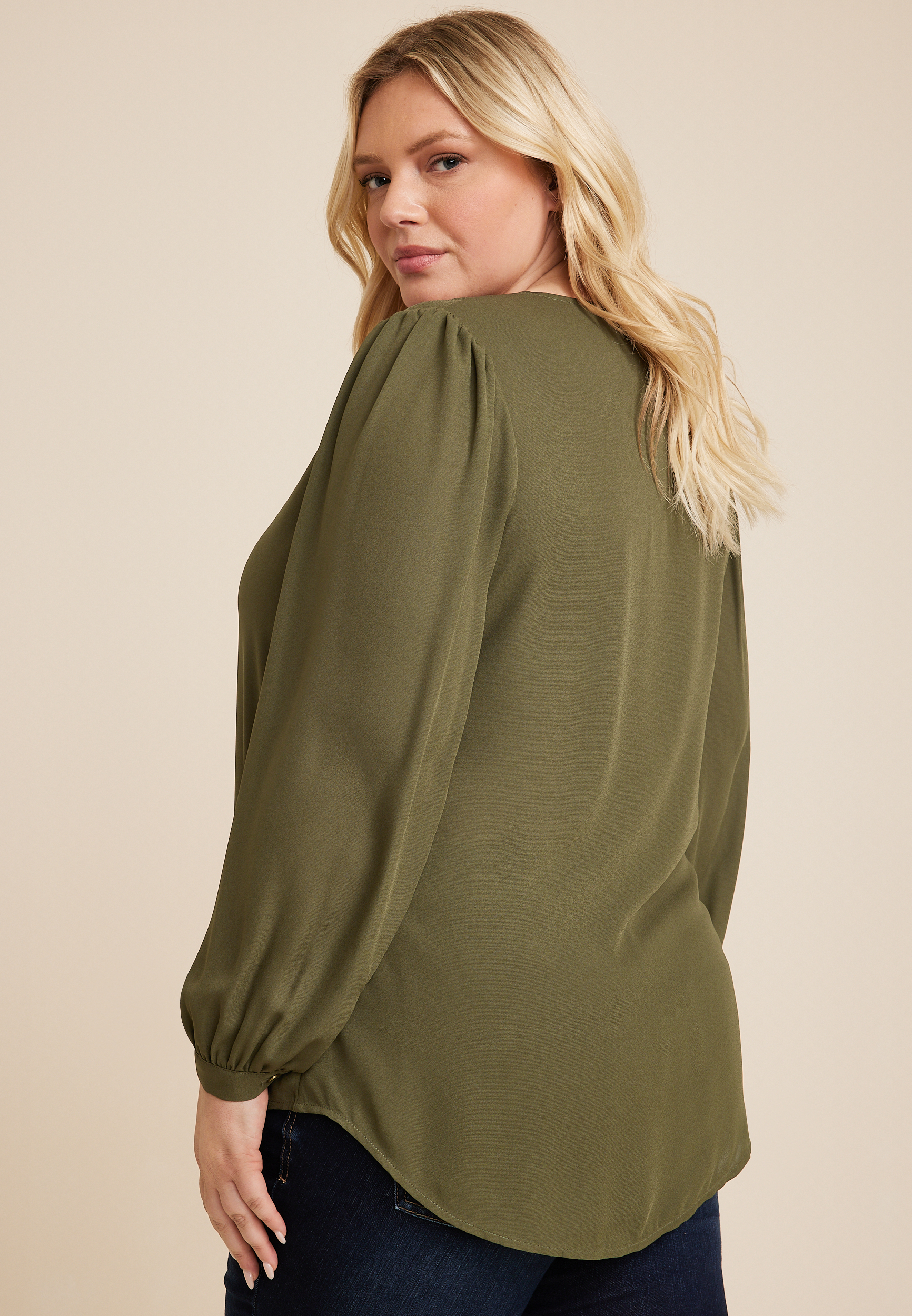 Plus Size Atwood Studded Tunic Blouse, C4419, large