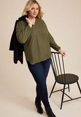 Plus Size Atwood Studded Tunic Blouse, C4419, small