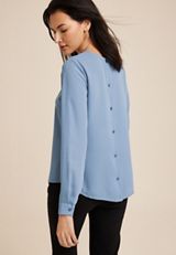 Delton Button Back Blouse, C8996, small