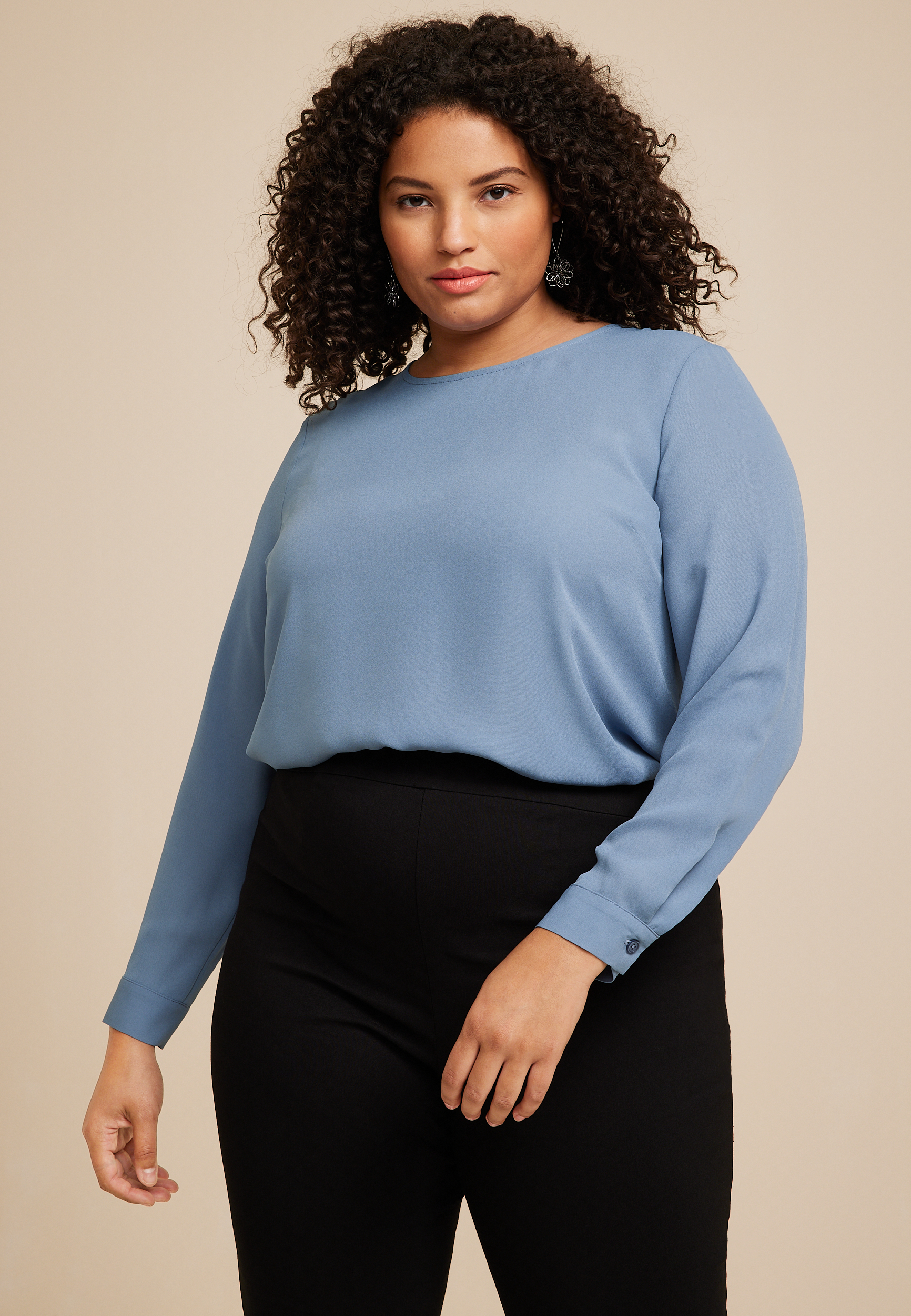 Plus size work store shirts