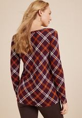 24/7 Kennedy Plaid Crew Neck Tee, C9153, small