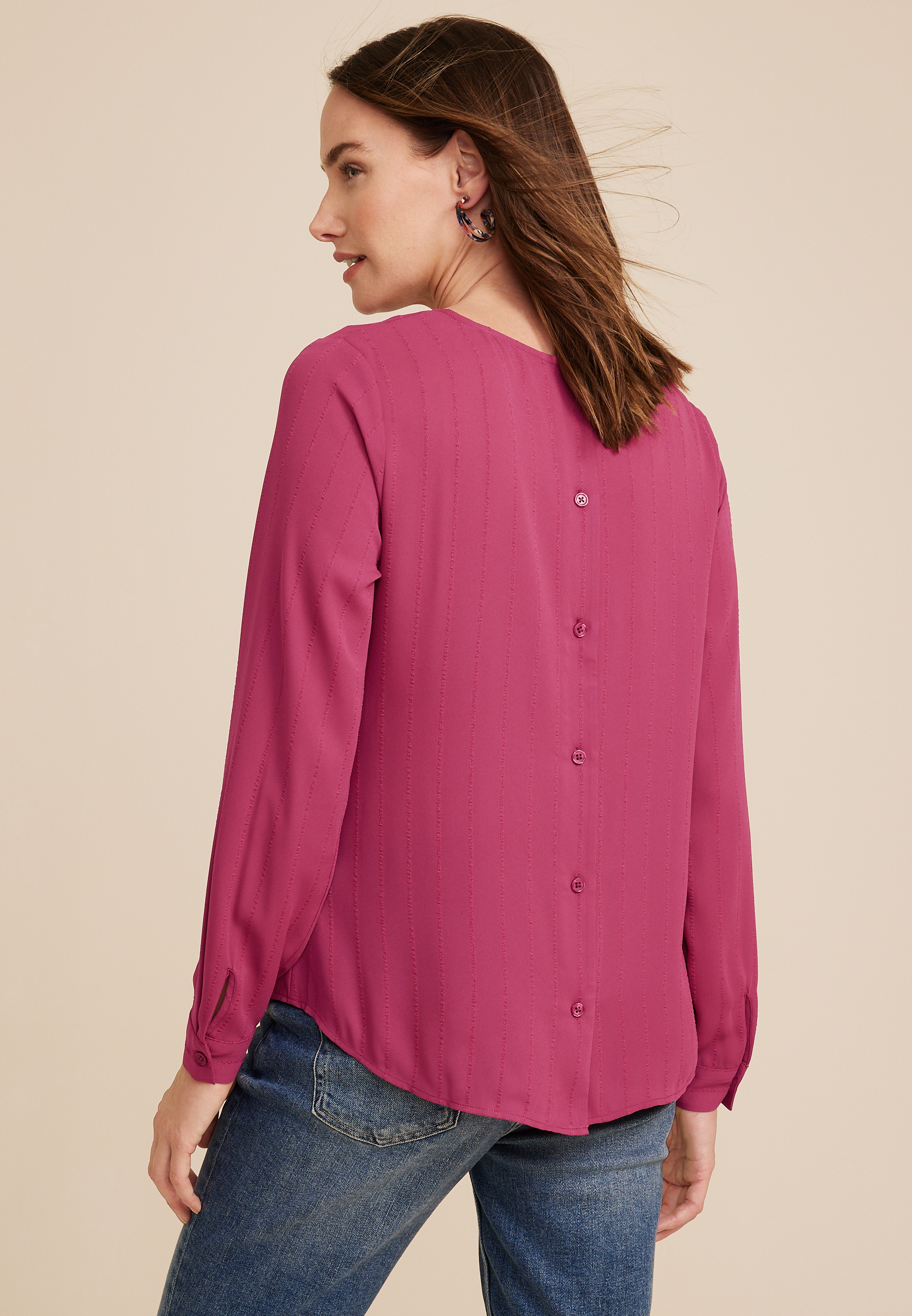 Delton Button Back Blouse, C9094, large